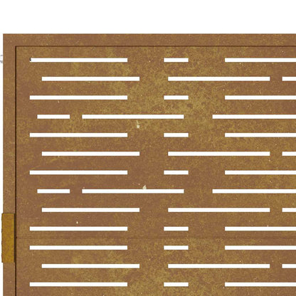 Garden Gate 105x105 cm Corten Steel Square Design