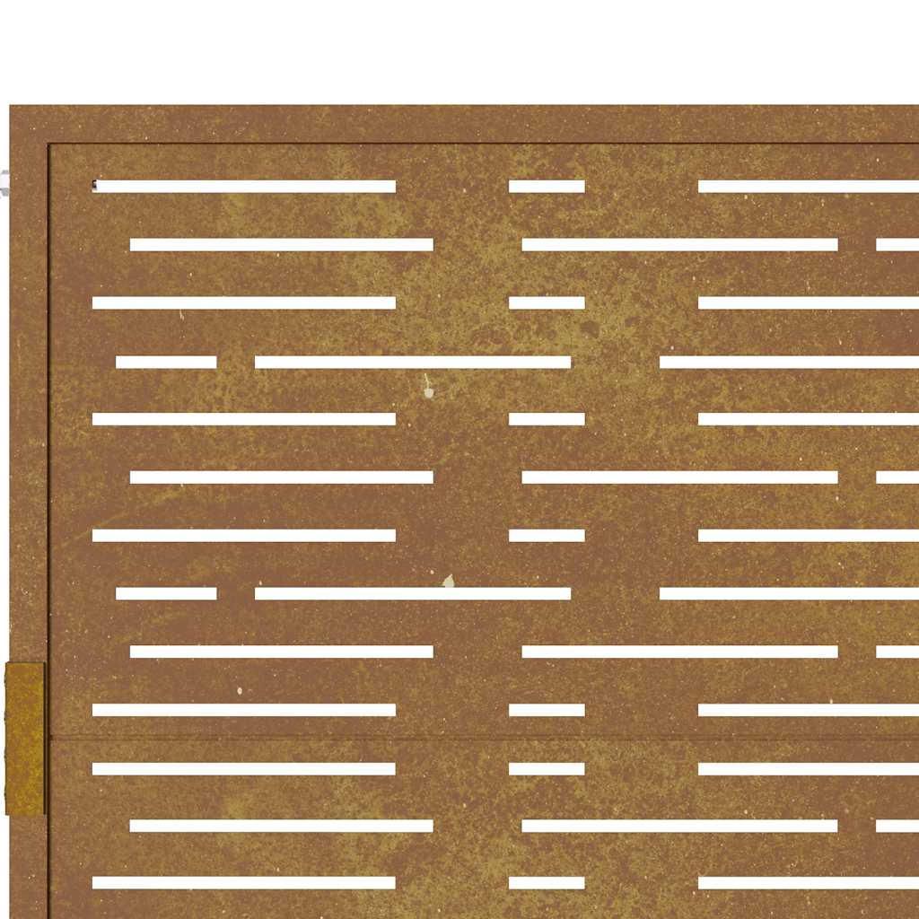 Garden Gate 105x130 cm Corten Steel Square Design