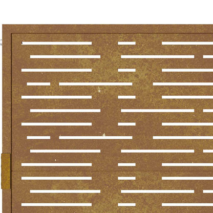 Garden Gate 105x130 cm Corten Steel Square Design