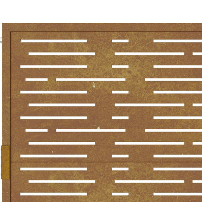 Garden Gate 105x155 cm Corten Steel Square Design