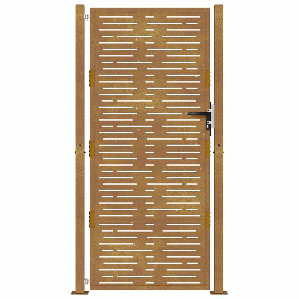 Garden Gate 105x180 cm Corten Steel Square Design