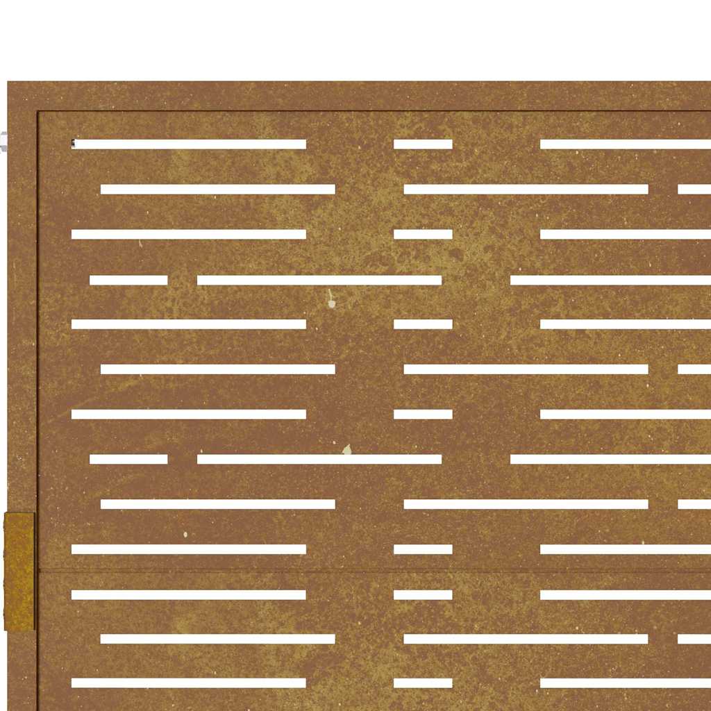 Garden Gate 105x180 cm Corten Steel Square Design