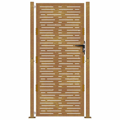 Garden Gate 105x205 cm Corten Steel Square Design