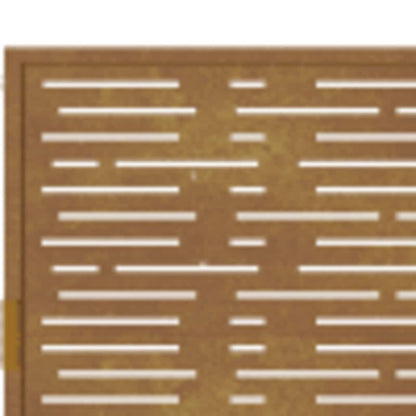 Garden Gate 105x205 cm Corten Steel Square Design
