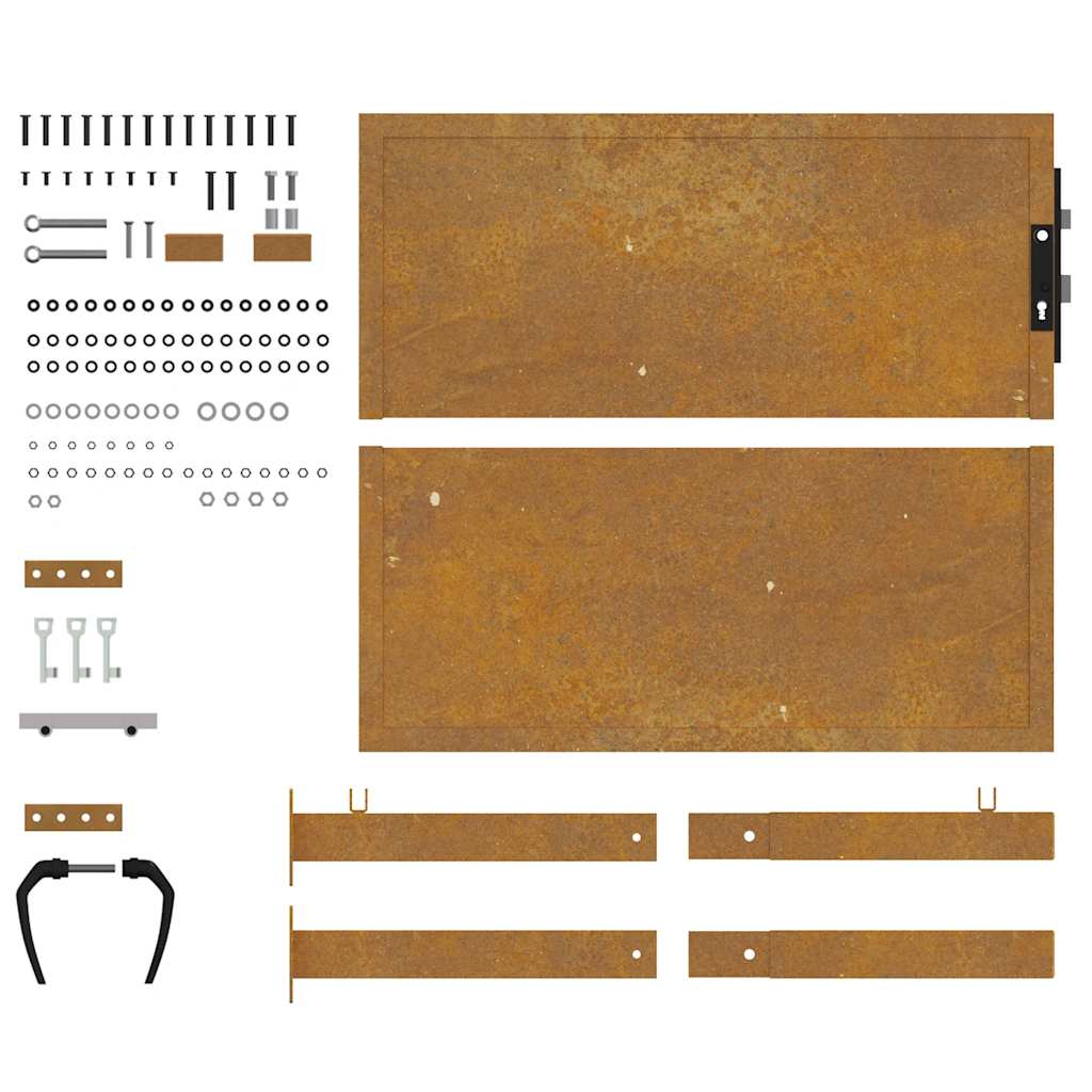 Garden Gate 105x105 cm Corten Steel