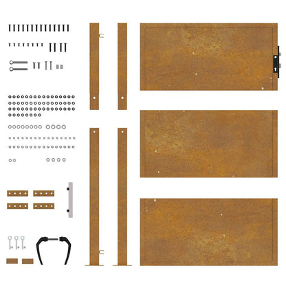 Garden Gate 105x130 cm Corten Steel