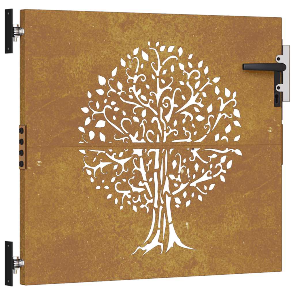 Garden Gate 85x75 cm Corten Steel Tree Design