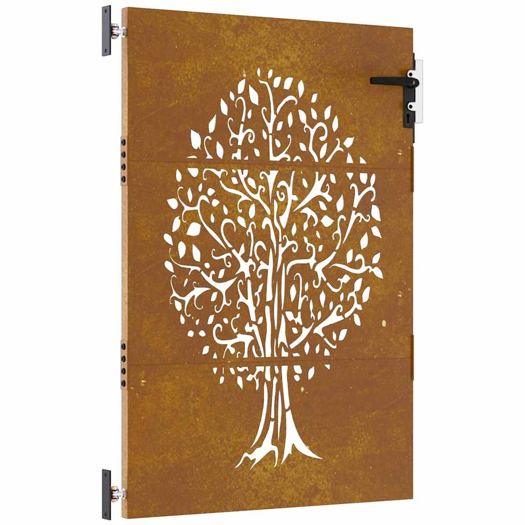 Garden Gate 85x125 cm Corten Steel Tree Design