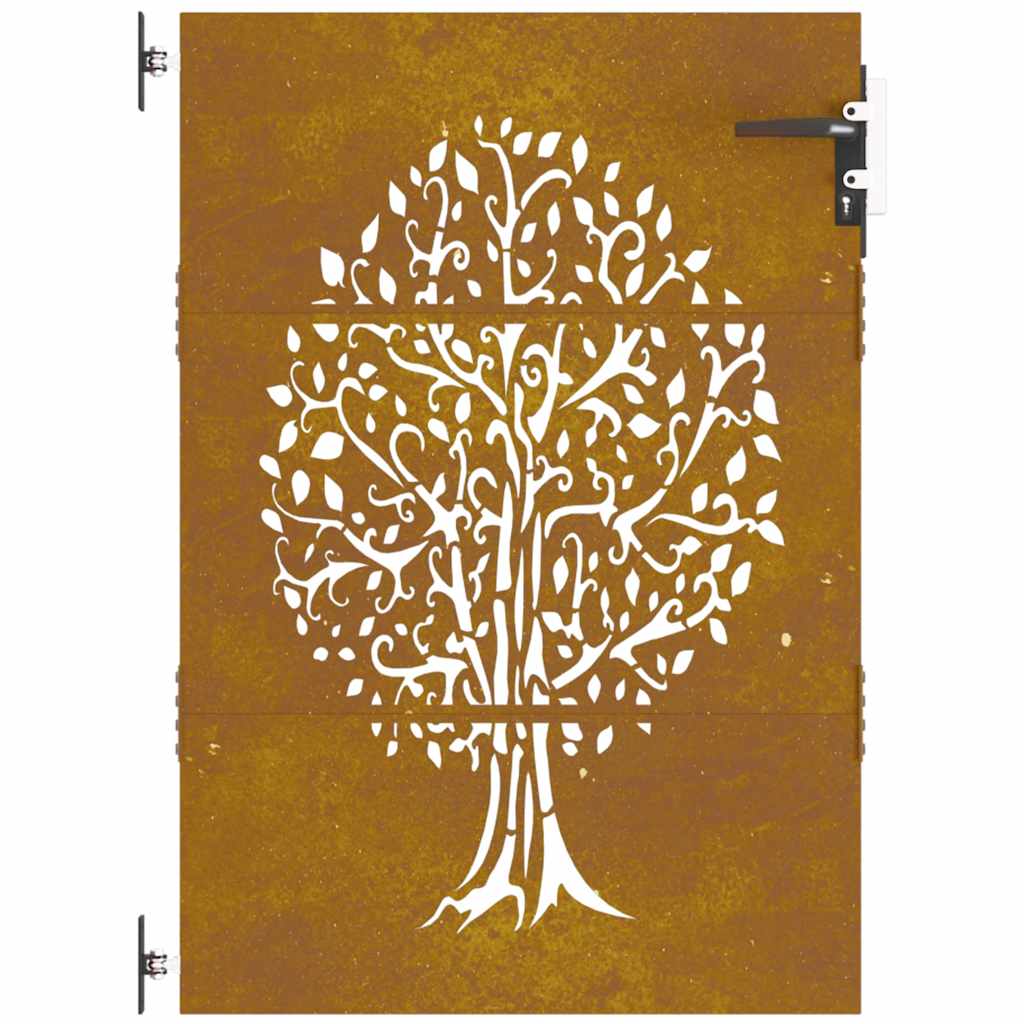 Garden Gate 85x125 cm Corten Steel Tree Design