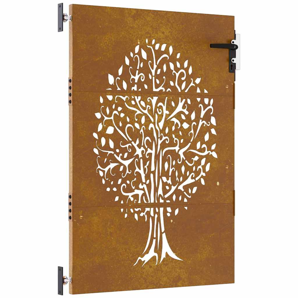 Garden Gate 85x150 cm Corten Steel Tree Design