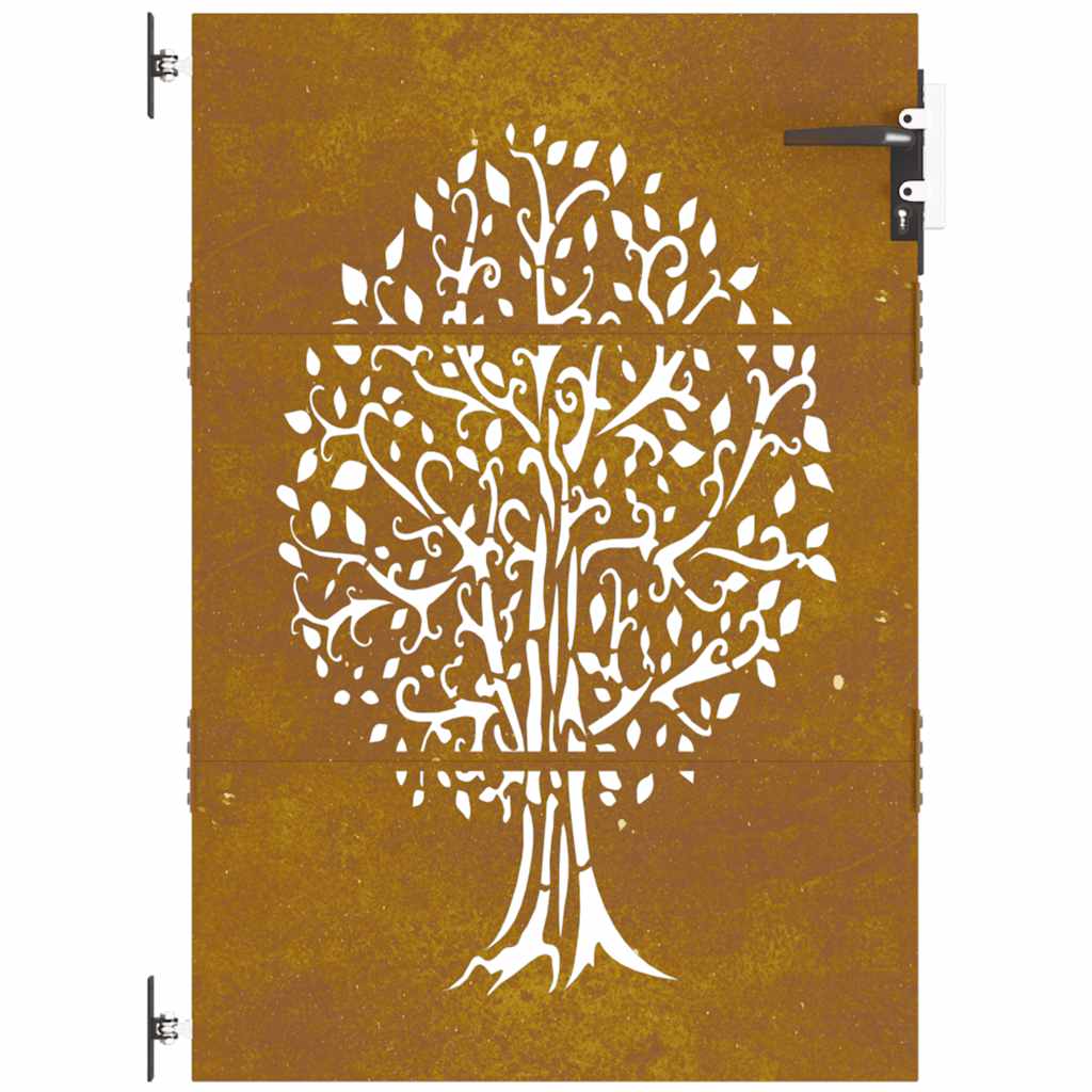 Garden Gate 85x150 cm Corten Steel Tree Design