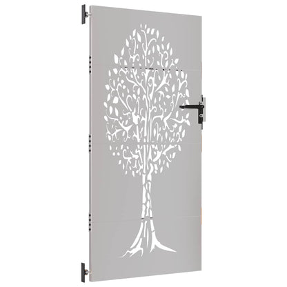 Garden Gate 85x200 cm Corten Steel Tree Design