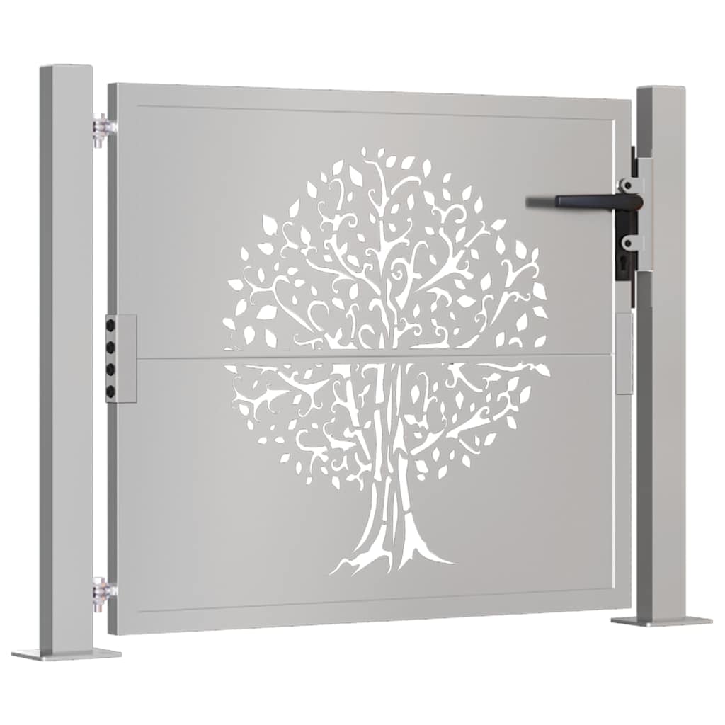 Garden Gate 105x130 cm Corten Steel Tree Design