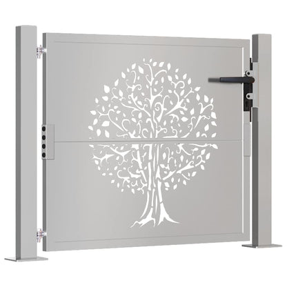 Garden Gate 105x130 cm Corten Steel Tree Design