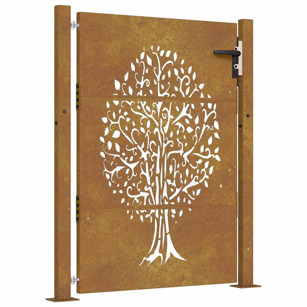 Garden Gate 105x155 cm Corten Steel Tree Design