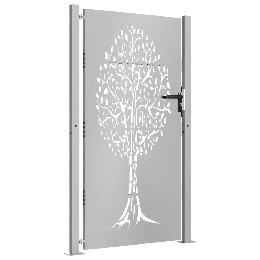 Garden Gate 105x205 cm Corten Steel Tree Design