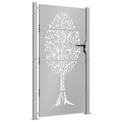 Garden Gate 105x205 cm Corten Steel Tree Design