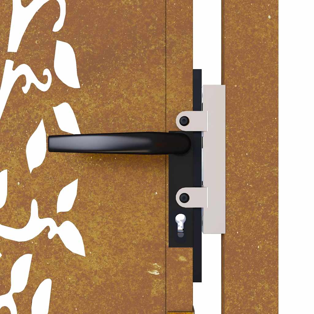 Garden Gate 105x205 cm Corten Steel Tree Design
