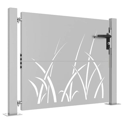 Garden Gate 105x80 cm Corten Steel Grass Design