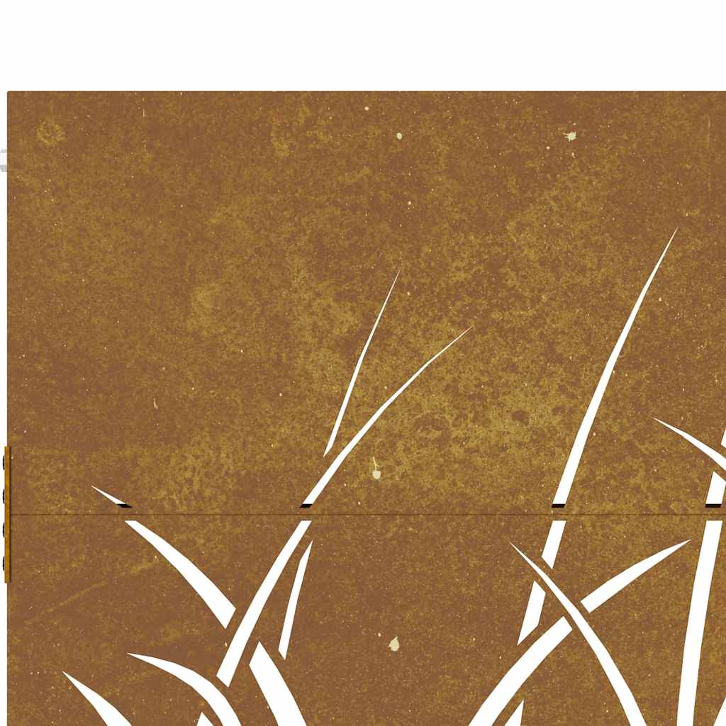 Garden Gate 105x80 cm Corten Steel Grass Design