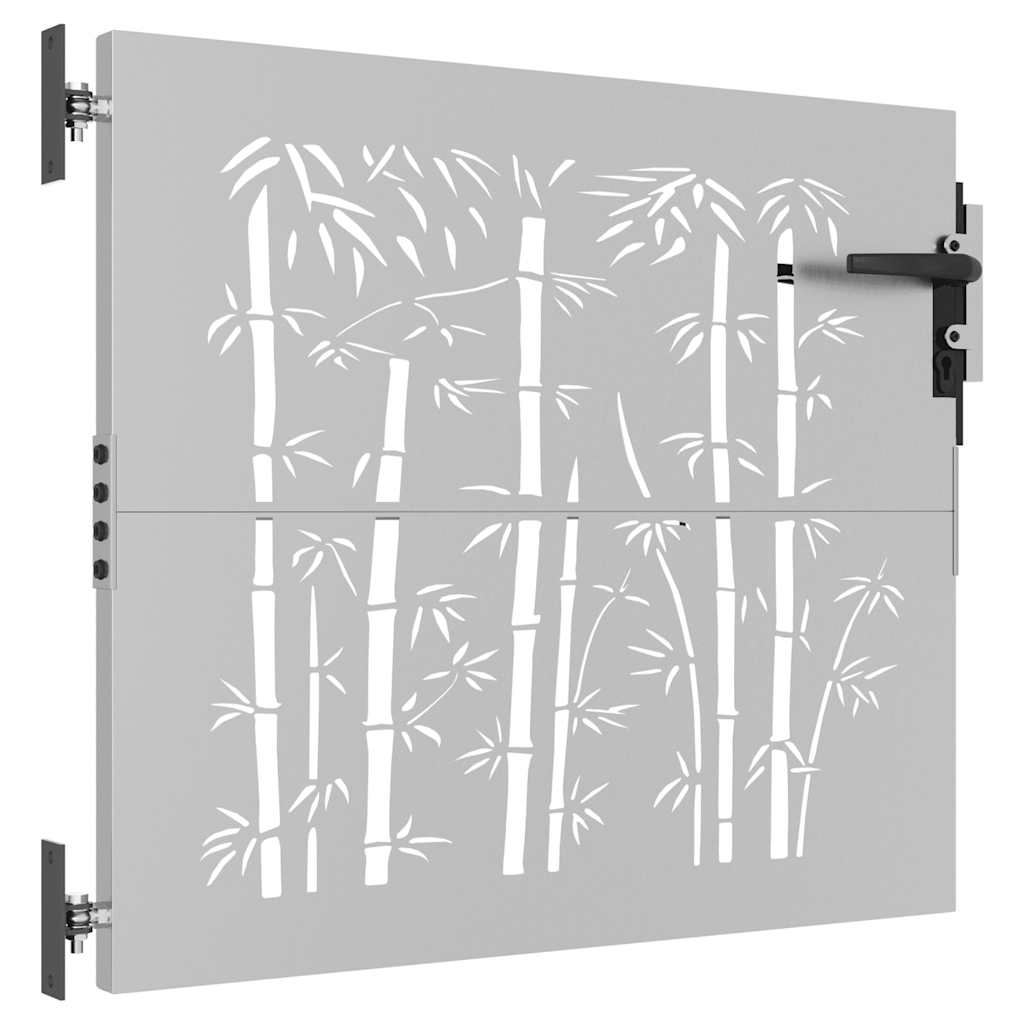 Garden Gate 85x75 cm Corten Steel Bamboo Design
