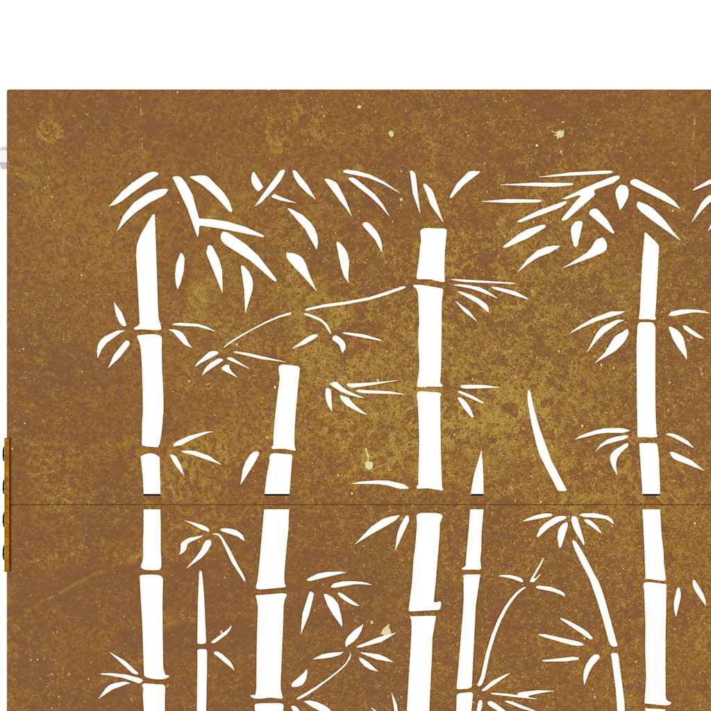Garden Gate 85x75 cm Corten Steel Bamboo Design