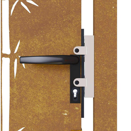Garden Gate 105x155 cm Corten Steel Bamboo Design