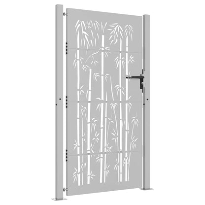 Garden Gate 105x180 cm Corten Steel Bamboo Design