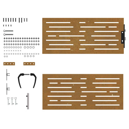 Garden Gate 85x100 cm Corten Steel Square Design