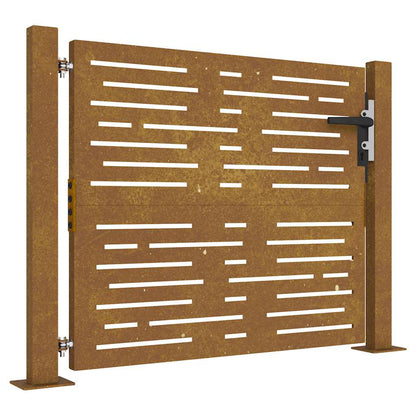 Garden Gate 105x80 cm Corten Steel Square Design