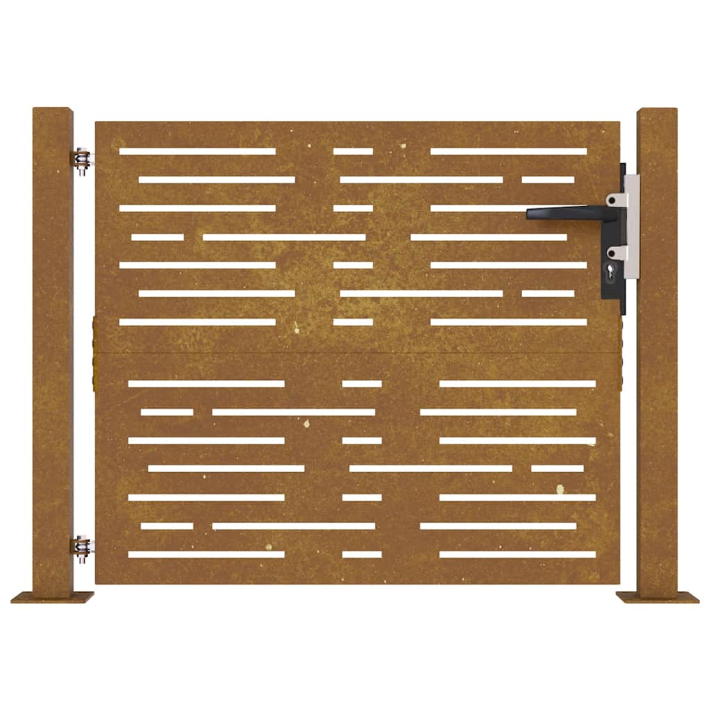Garden Gate 105x80 cm Corten Steel Square Design
