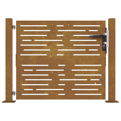 Garden Gate 105x80 cm Corten Steel Square Design