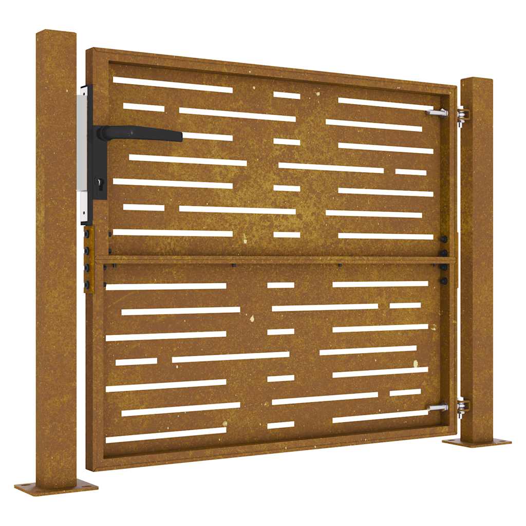 Garden Gate 105x80 cm Corten Steel Square Design
