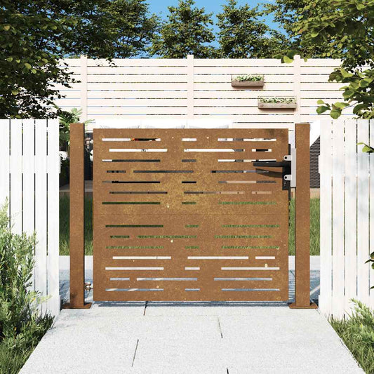 Garden Gate 105x80 cm Corten Steel Square Design
