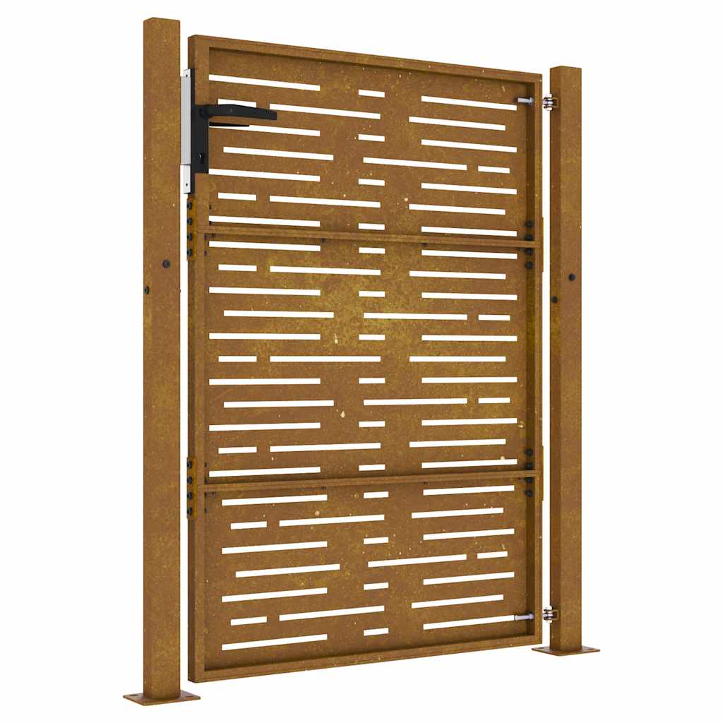 Garden Gate 105x155 cm Corten Steel Square Design