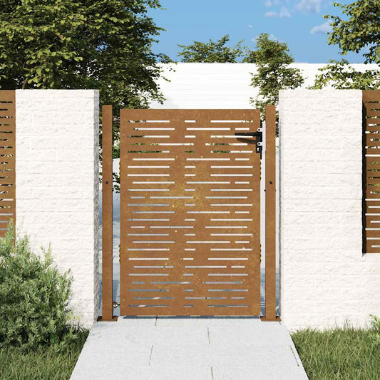 Garden Gate 105x155 cm Corten Steel Square Design