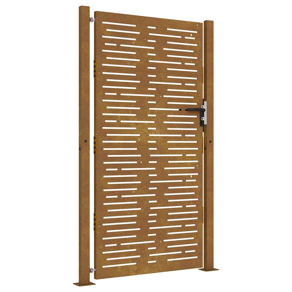 Garden Gate 105x205 cm Corten Steel Square Design