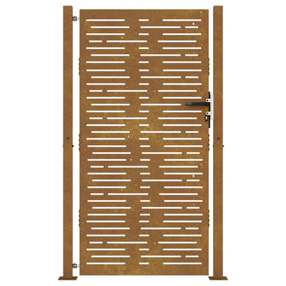 Garden Gate 105x205 cm Corten Steel Square Design