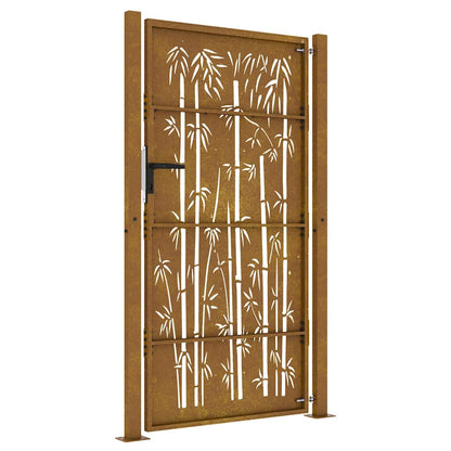 Garden Gate 105x205 cm Corten Steel Square Design