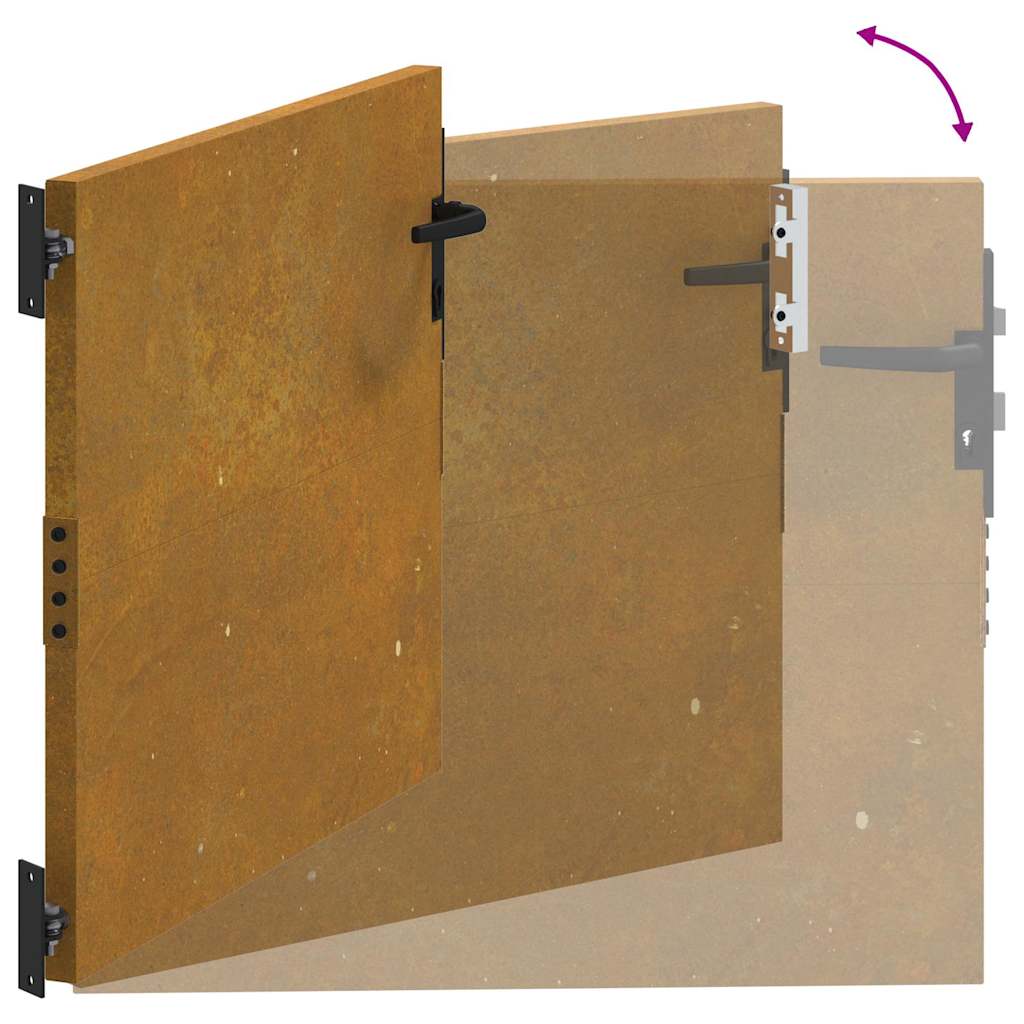 Garden Gate 85x100 cm Corten Steel