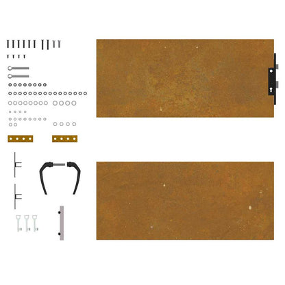 Garden Gate 85x100 cm Corten Steel