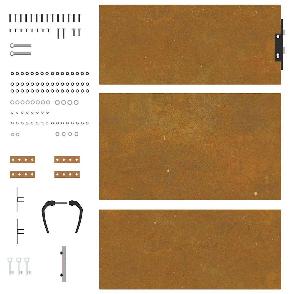 Garden Gate 85x125 cm Corten Steel
