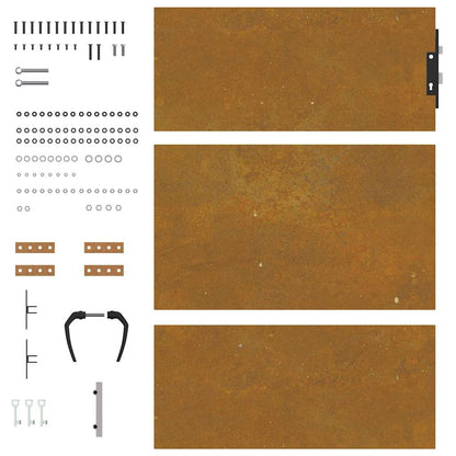 Garden Gate 85x125 cm Corten Steel