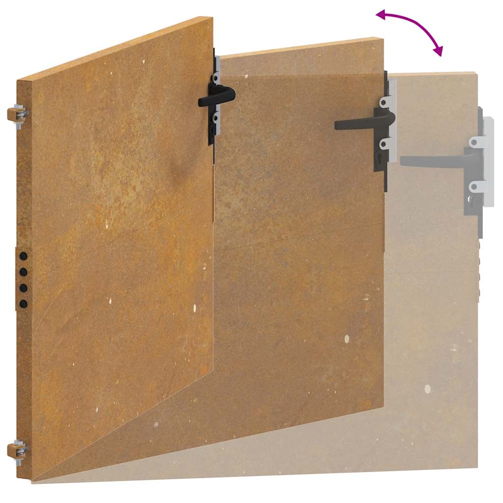 Garden Gate 105x105 cm Corten Steel