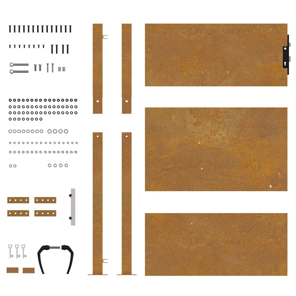 Garden Gate 105x155 cm Corten Steel