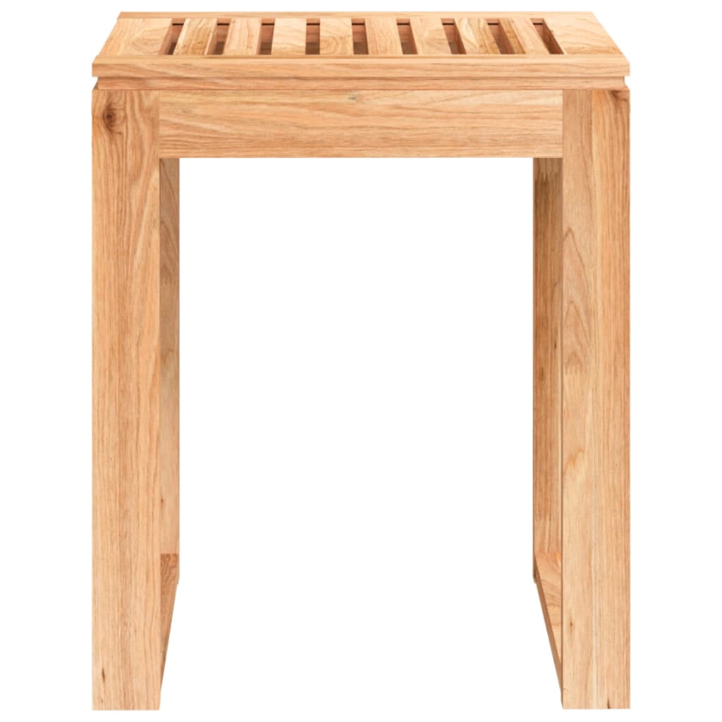 Bathroom Stool 40x30x46 cm Solid Wood Walnut