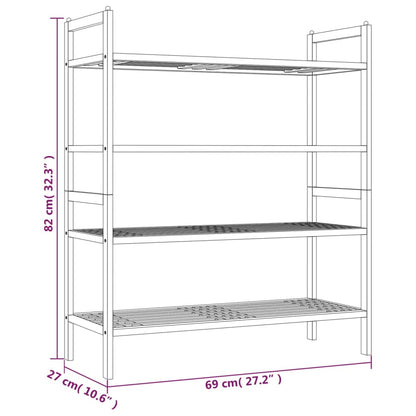 Shoe Racks 2 pcs 69x27x41 cm Solid Wood Walnut