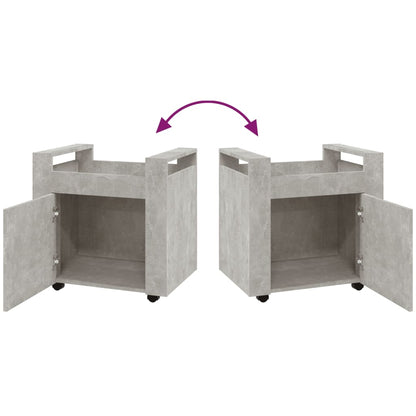 Desk Trolley Concrete Grey 60x45x60 cm Engineered Wood