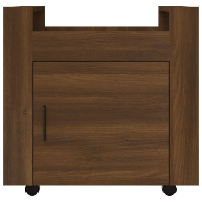 Desk Trolley Brown Oak 60x45x60 cm Engineered Wood