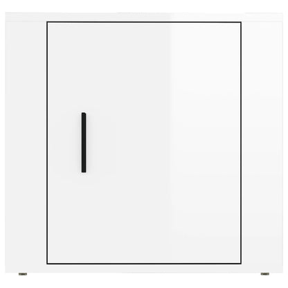 Bedside Cabinet High Gloss White 50x39x47 cm